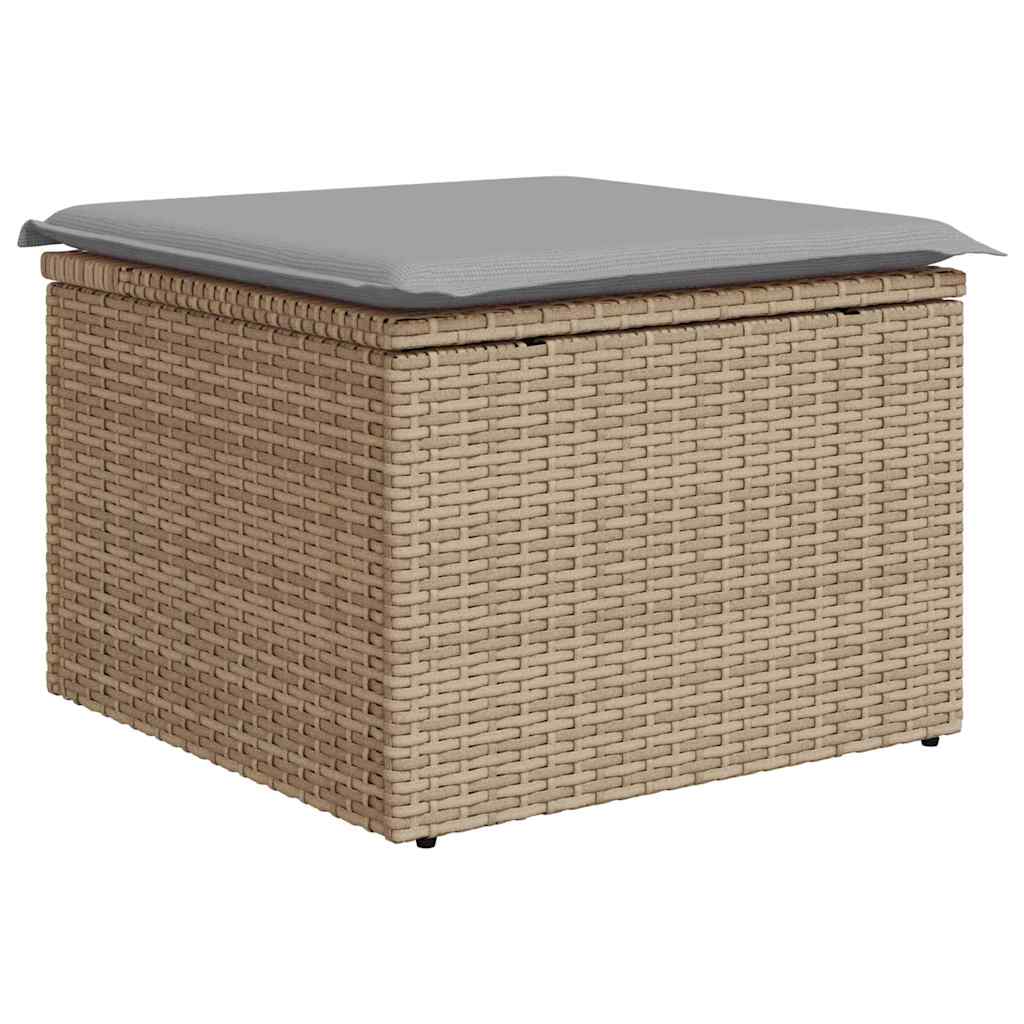Set di divani 4 pcs Beige e Grigio Chiaro polyrattan | homemem39
