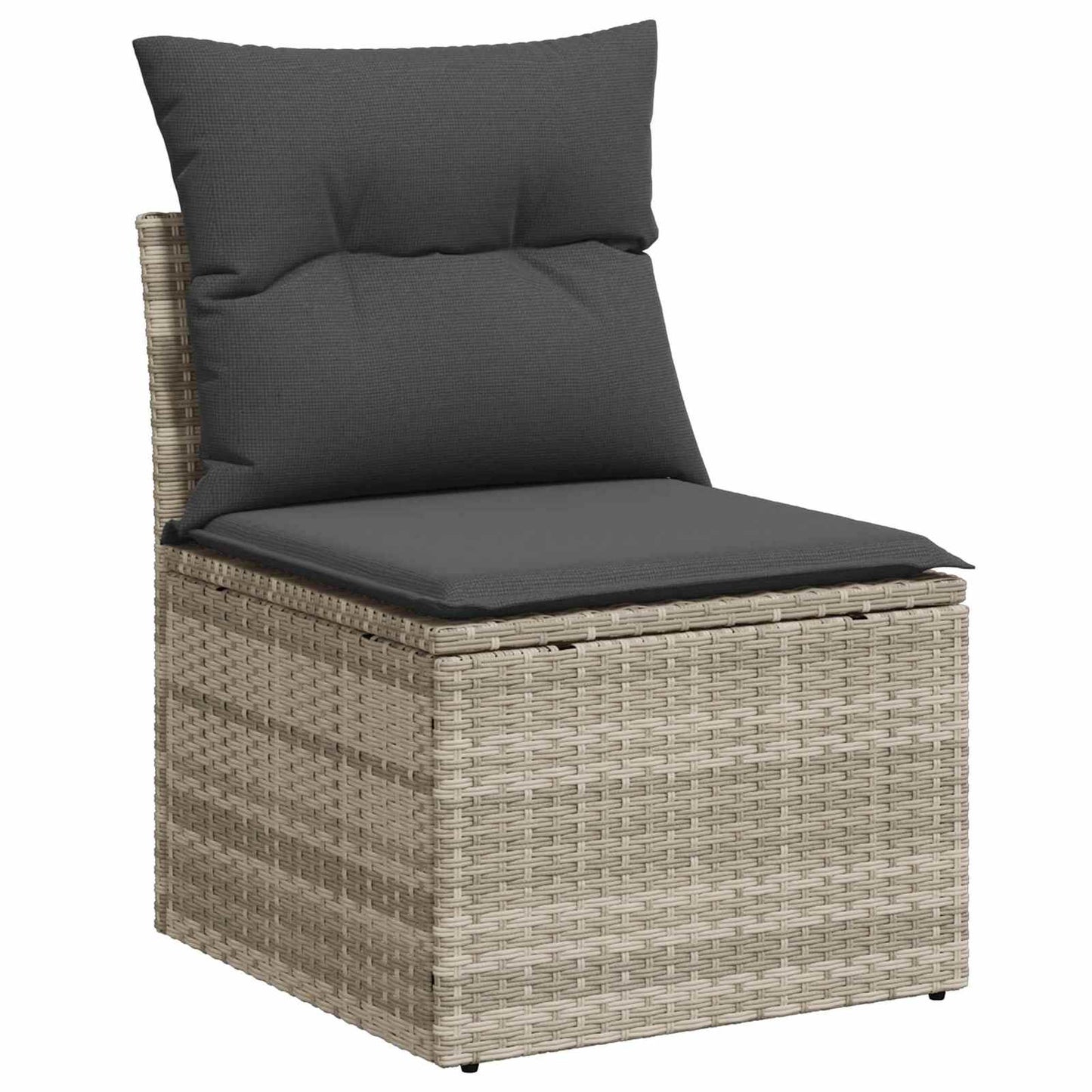 Set Divano da Giardino 7 pz Grigio chiaro polyrattan