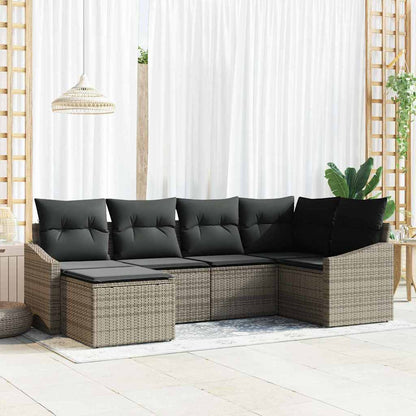 Set da Pranzo per Giardino 6 pz Grigio