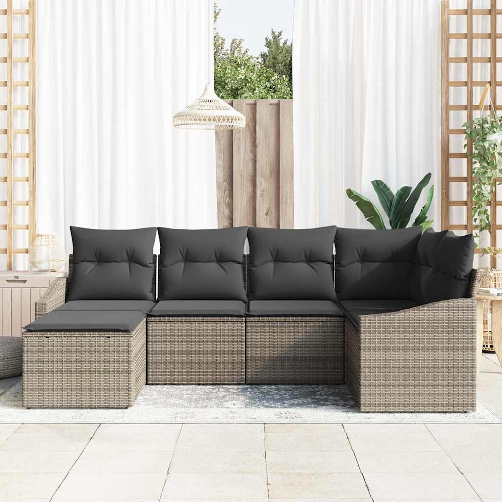 Set da Pranzo per Giardino 6 pz Grigio