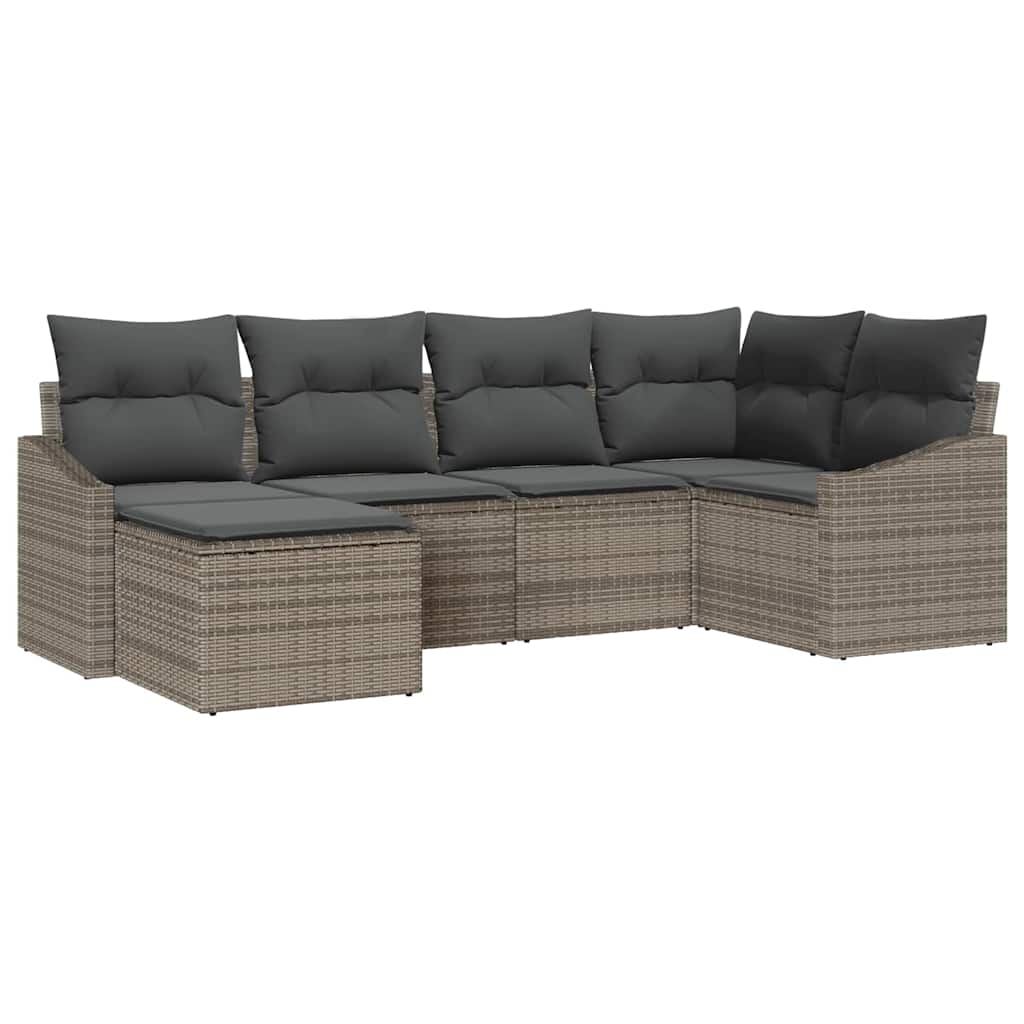 Set da Pranzo per Giardino 6 pz Grigio