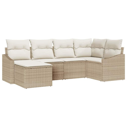 Set da Pranzo per Giardino 6 pz Beige e Crema
