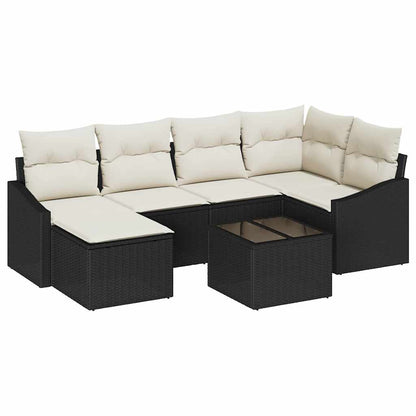 Set da Pranzo per Giardino 7 pz Marrone e Crema