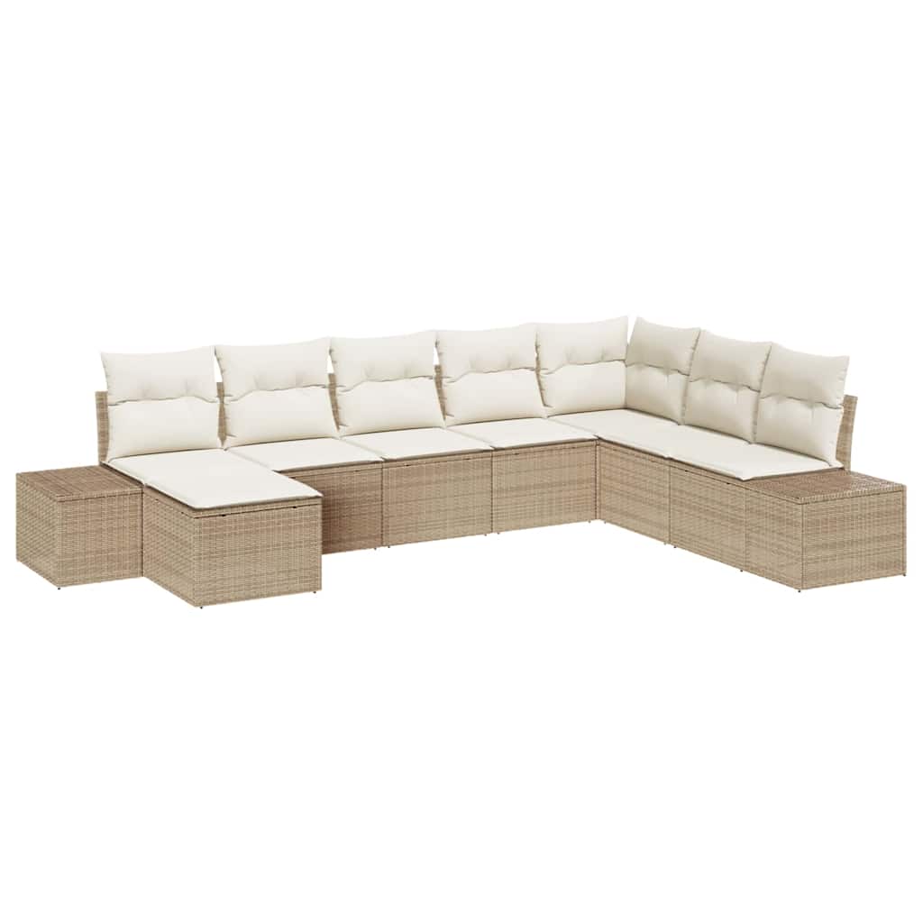 Set Divano da Giardino 8 pcs beige e panna 319 x 209 x 85 cm - homemem39