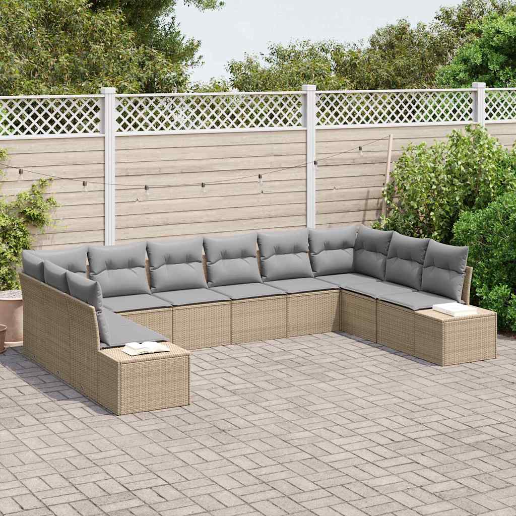 Set Divano da Giardino 10 pz 9-Numero di posti