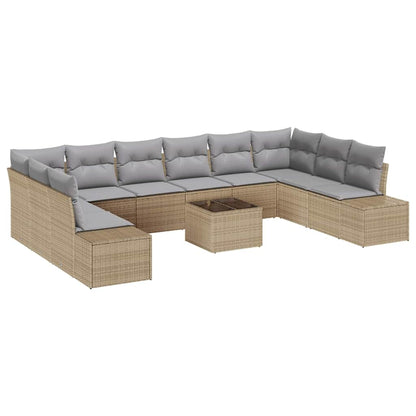 Set Divano da Giardino 10 pz 9-Numero di posti