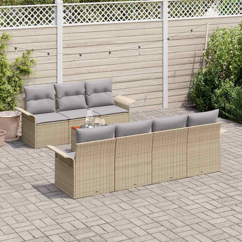 Set Divano da Giardino 8 pz 7-Numero di posti