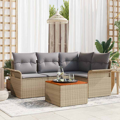 Set Divano da Giardino 5 pz 4-Numero di posti