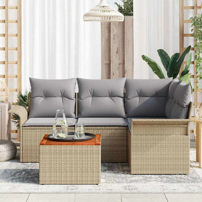Set Divano da Giardino 5 pz 4-Numero di posti
