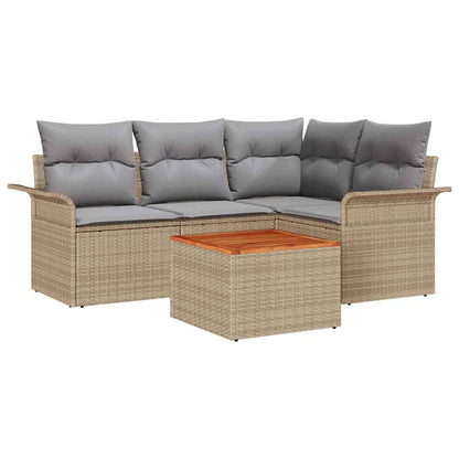 Set Divano da Giardino 5 pz 4-Numero di posti