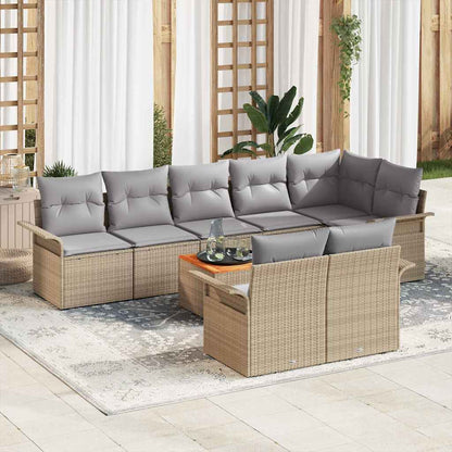 Set Divano da Giardino 9 pz 8-Numero di posti