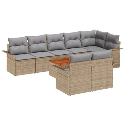 Set Divano da Giardino 9 pz 8-Numero di posti