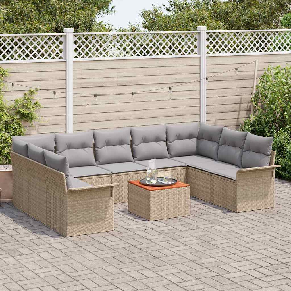 Set Divano da Giardino 10 pz 9-Numero di posti