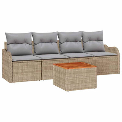 Set Divano da Giardino 5 pz 4-Numero di posti