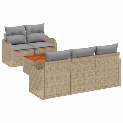 Set Divano da Giardino 6 pz 5-Numero di posti