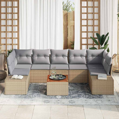 Set Divano da Giardino 8 pcs beige e grigio chiaro - homemem39
