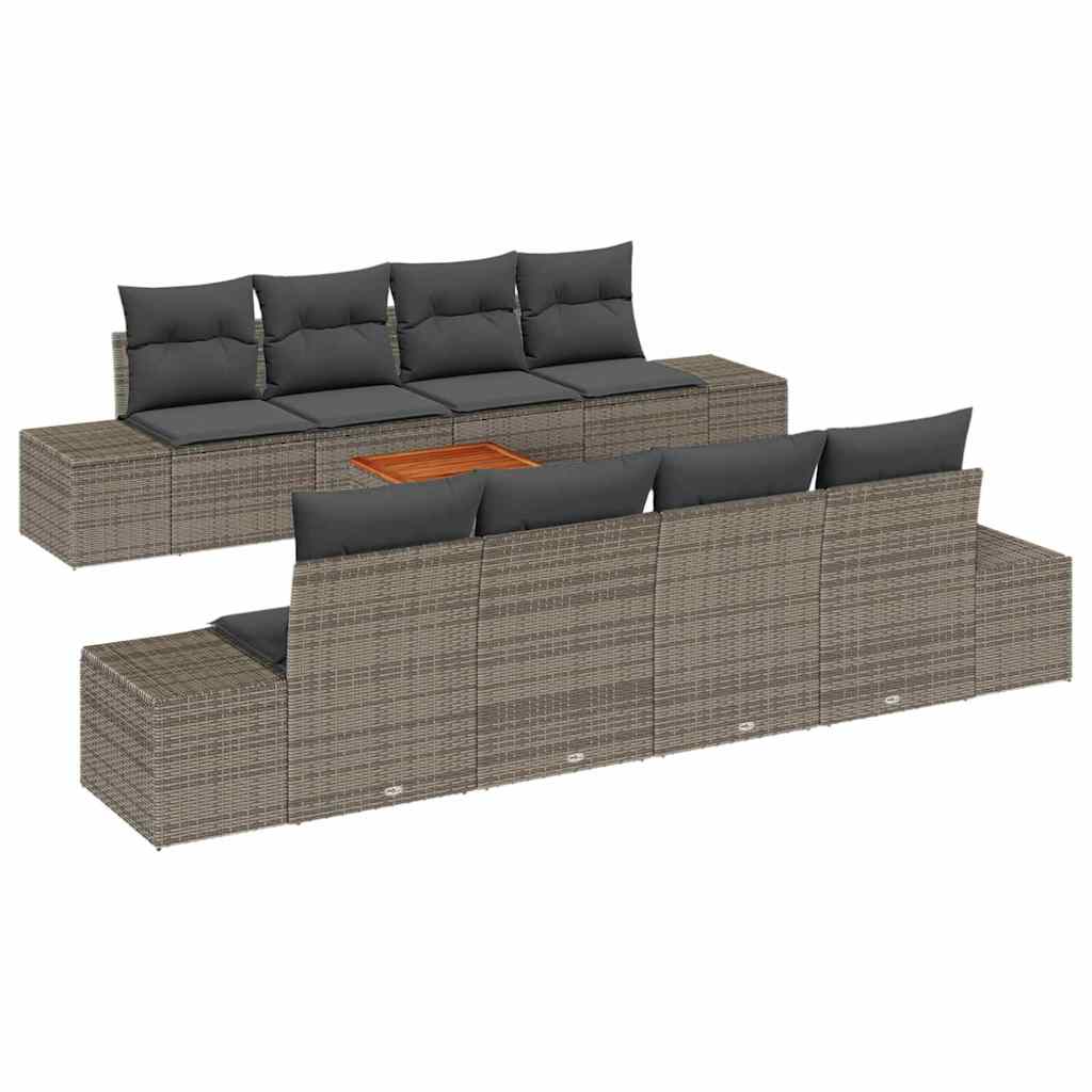 Set Divano da Giardino 7 pcs Grigio - homemem39