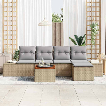 Set Divano da Giardino 6 pcs beige e grigio chiaro - homemem39