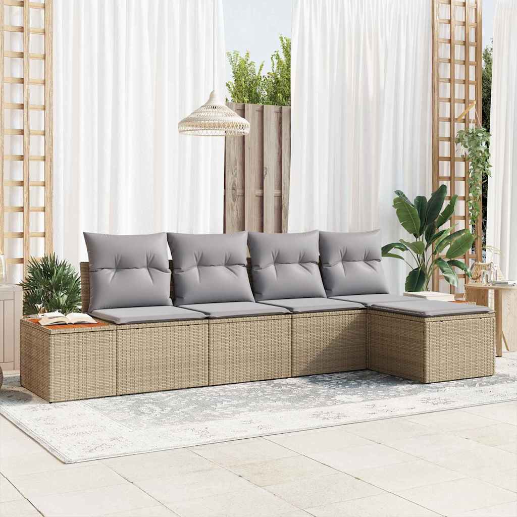 Set Divano da Giardino 6 pz 5-Numero di posti