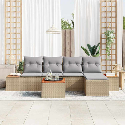 Set Divano da Giardino 6 pz 5-Numero di posti