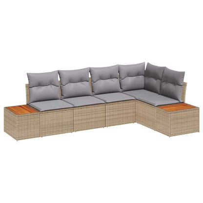 Set Divano da Giardino 5 pz 5-Numero di posti