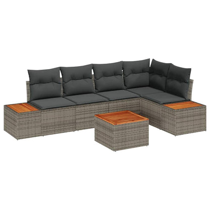 Set Divano da Giardino 5 pz 5-Numero di posti Grigio