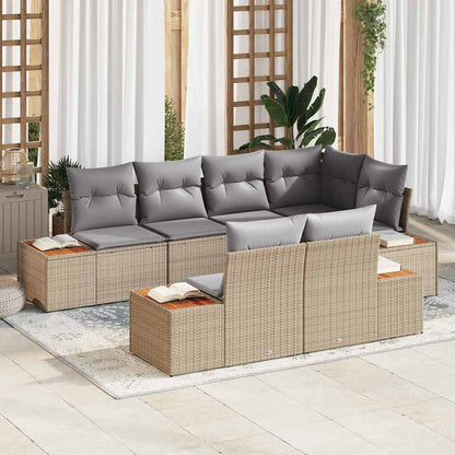 Set Divano da Giardino 7 pz 7-Numero di posti