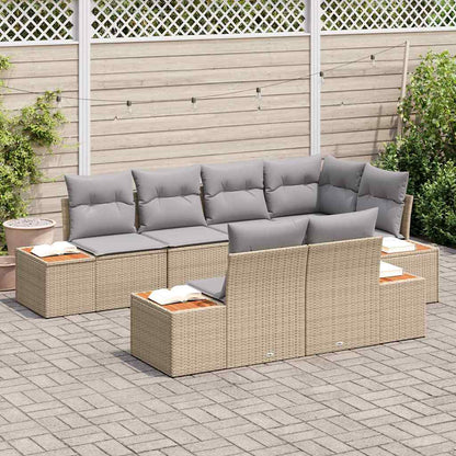 Set Divano da Giardino 7 pz 7-Numero di posti