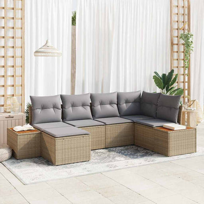 Set Divano da Giardino 7 pz 6-Numero di posti