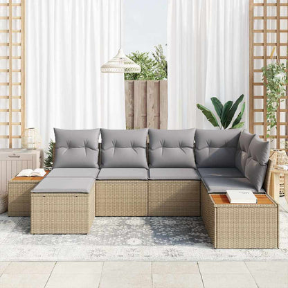 Set Divano da Giardino 7 pz 6-Numero di posti