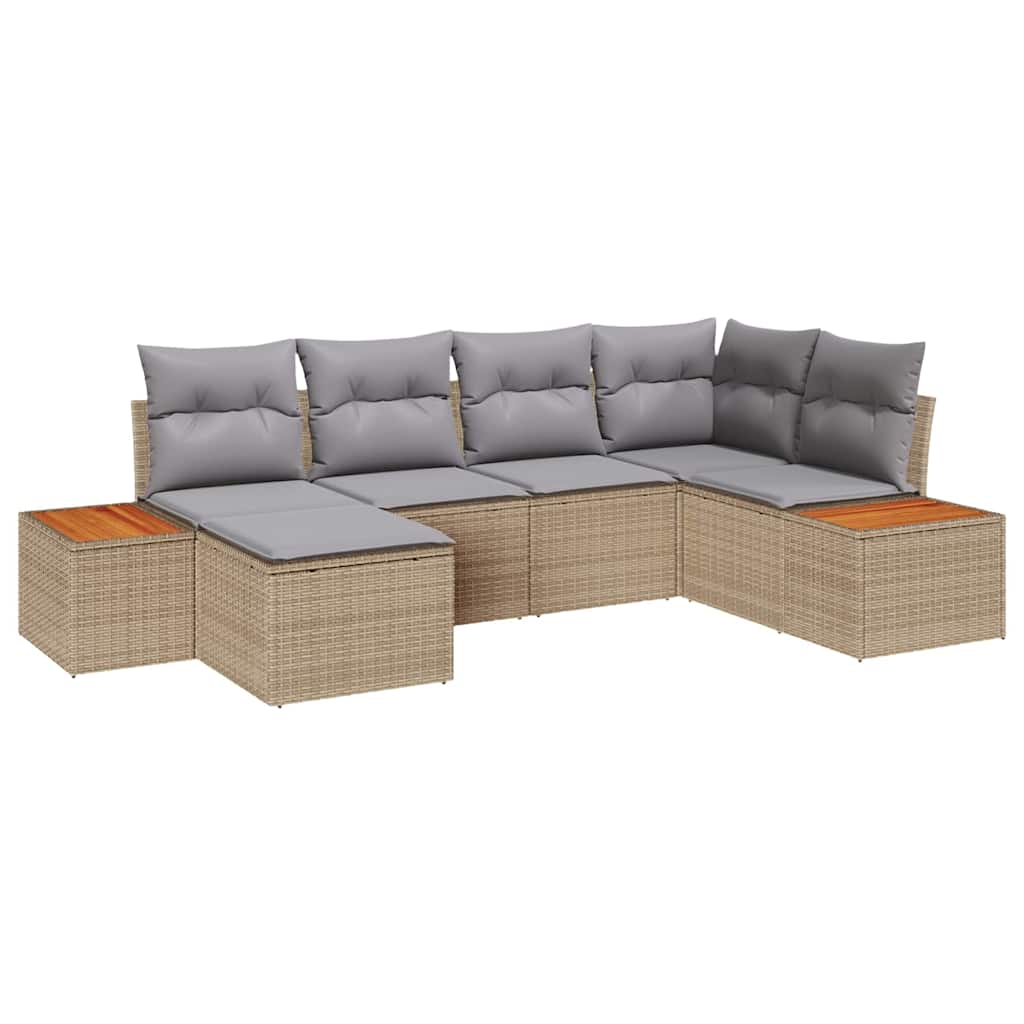 Set Divano da Giardino 7 pz 6-Numero di posti