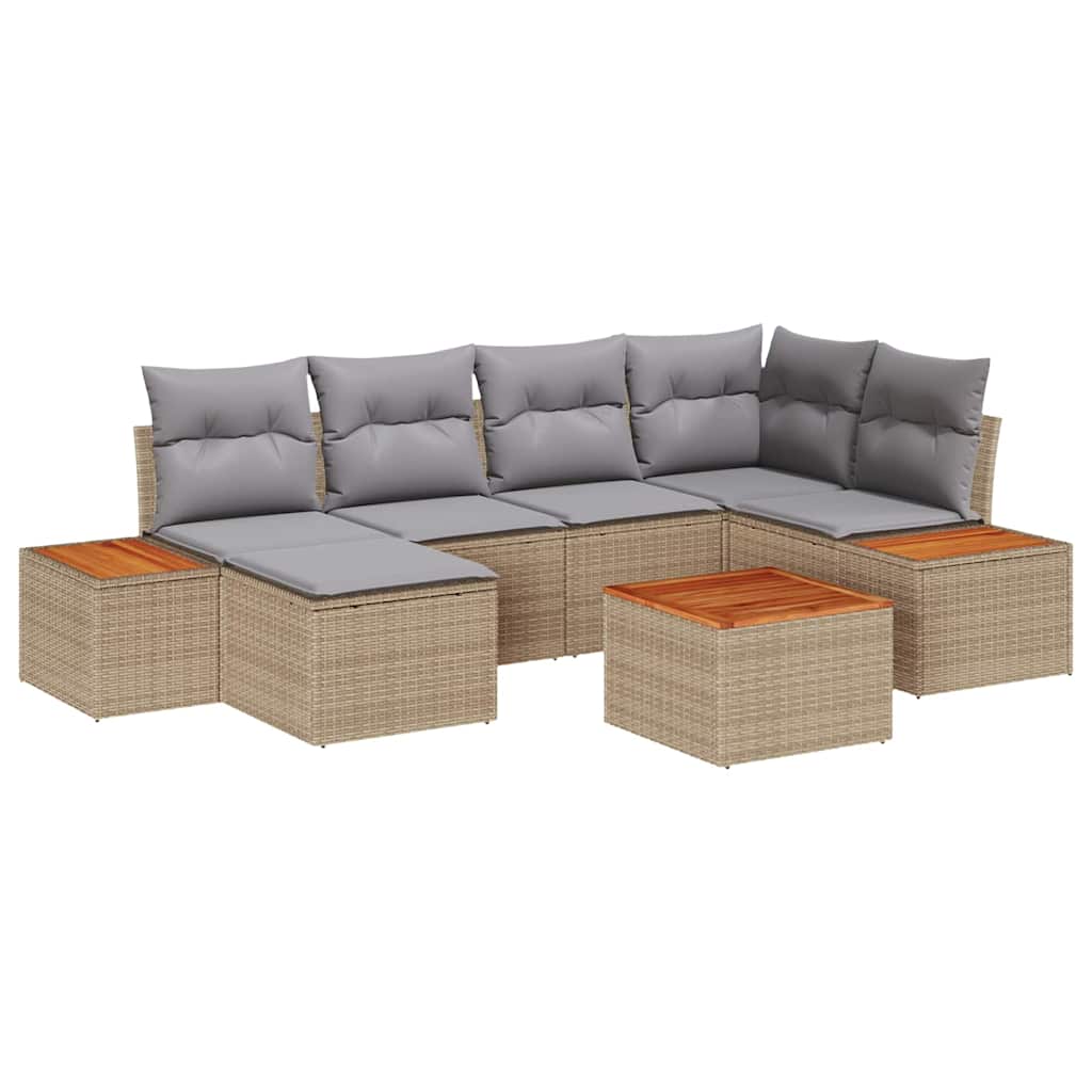 Set Divano da Giardino 7 pz 6-Numero di posti