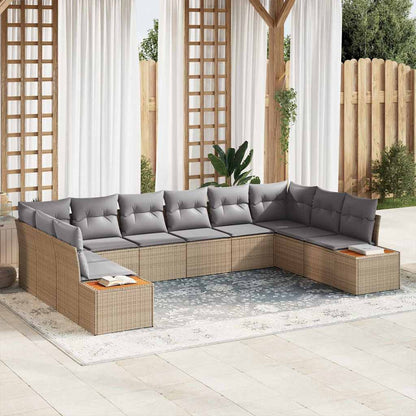Set Divano da Giardino 10 pz 10-Numero di posti