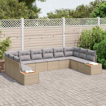 Set Divano da Giardino 10 pz 10-Numero di posti