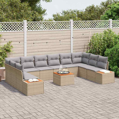 Set Divano da Giardino 10 pz 10-Numero di posti