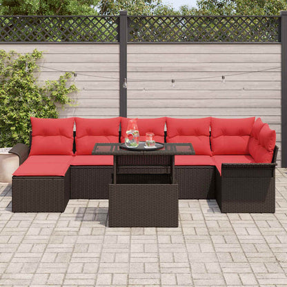 Set Divano da Giardino 8 pz Marrone | homemem39