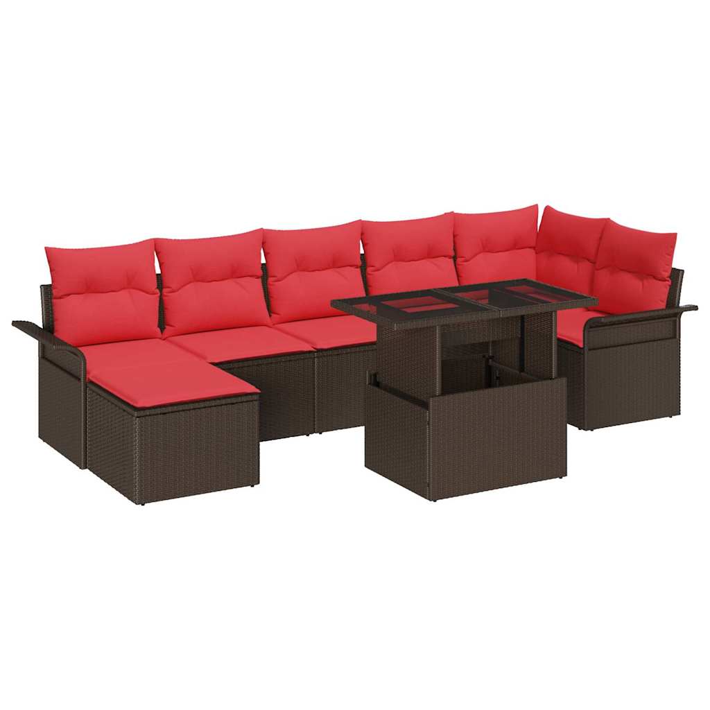 Set Divano da Giardino 8 pz Marrone | homemem39