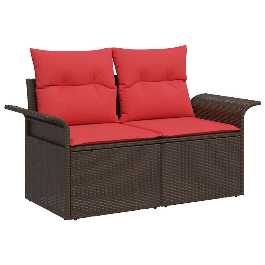 Set Divano da Giardino 9 pz Marrone | homemem39