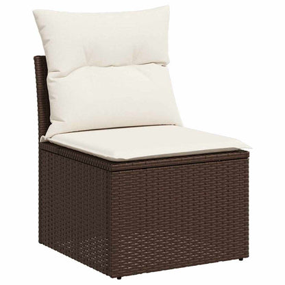 Set Divano da Giardino 5 pz 4-Numero di posti Marrone | homemem39