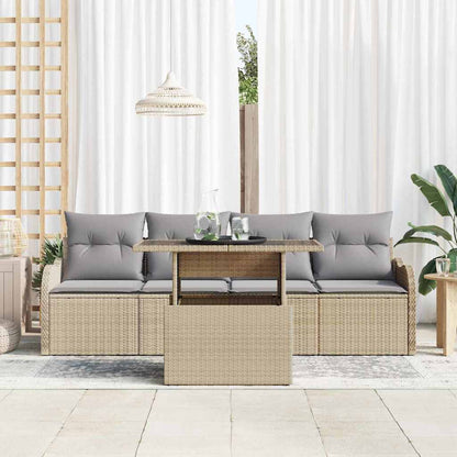 Set Divano da Giardino 5 pz 4-Numero di posti Beige
