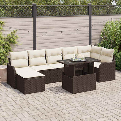 Set Divano da Giardino 8 pz Marrone | homemem39