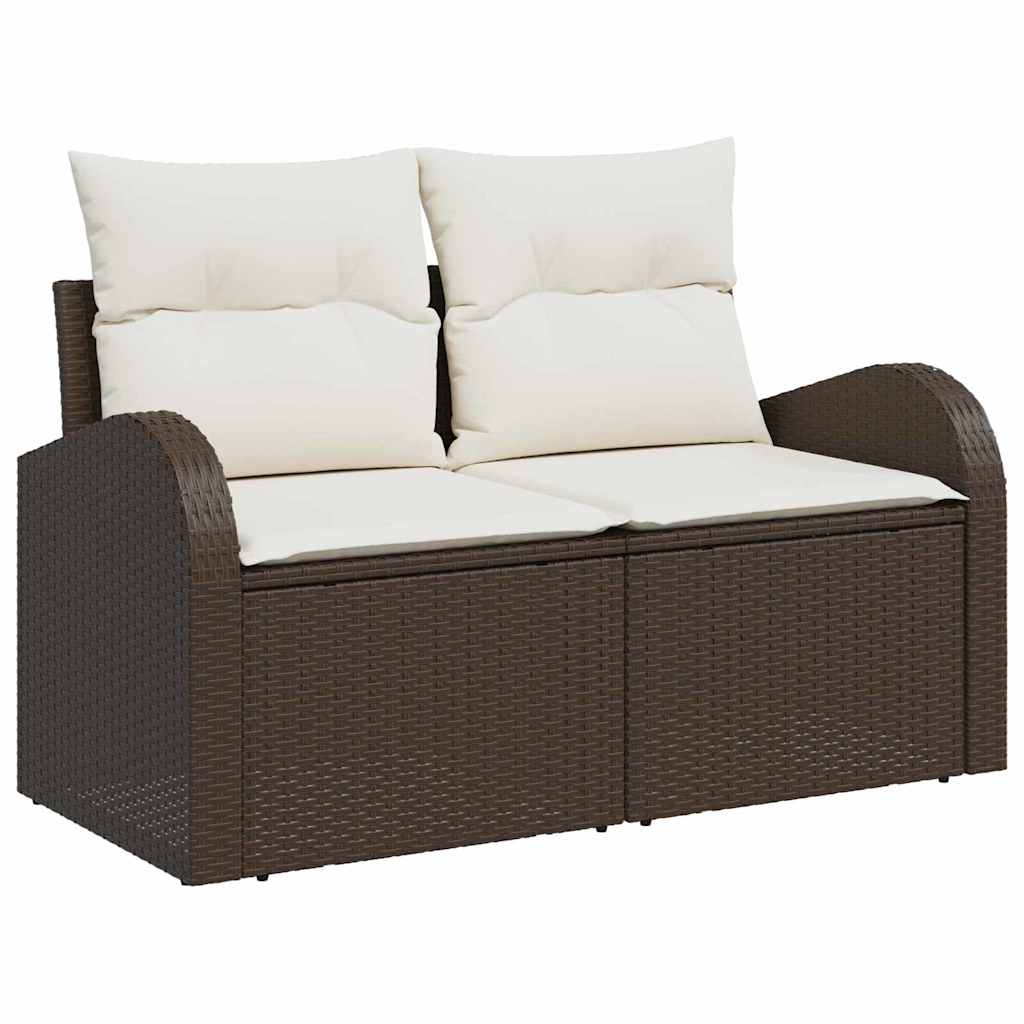Set Divano da Giardino 5 pz Marrone Rattan in Polipropilene - homemem39