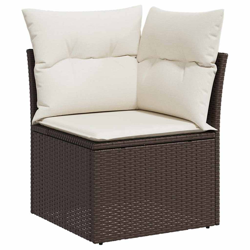 Set Divano da Giardino 8 pz Marrone Poly Rattan | homemem39