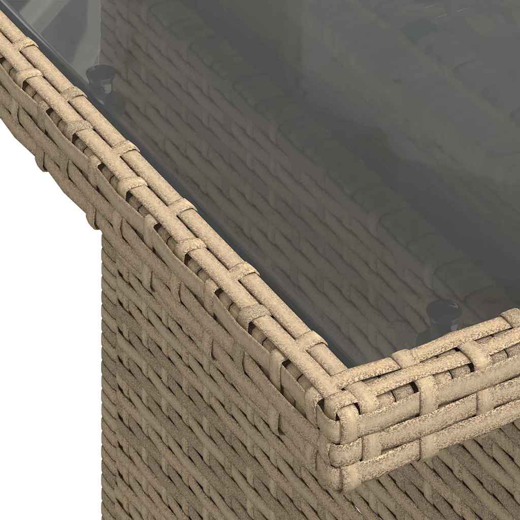 Set Divano da Giardino 5 pz Beige e Grigio Chiaro