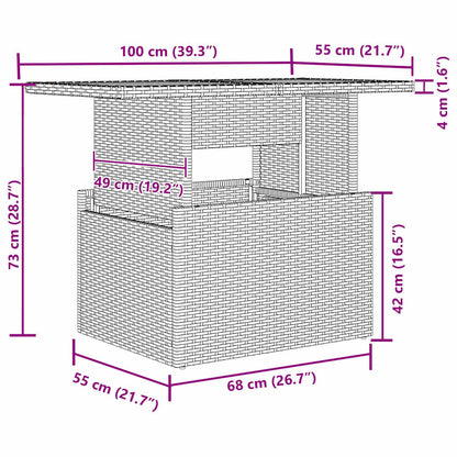 Set Divano da Giardino 6 pcs Grigio Poly Rattan - homemem39