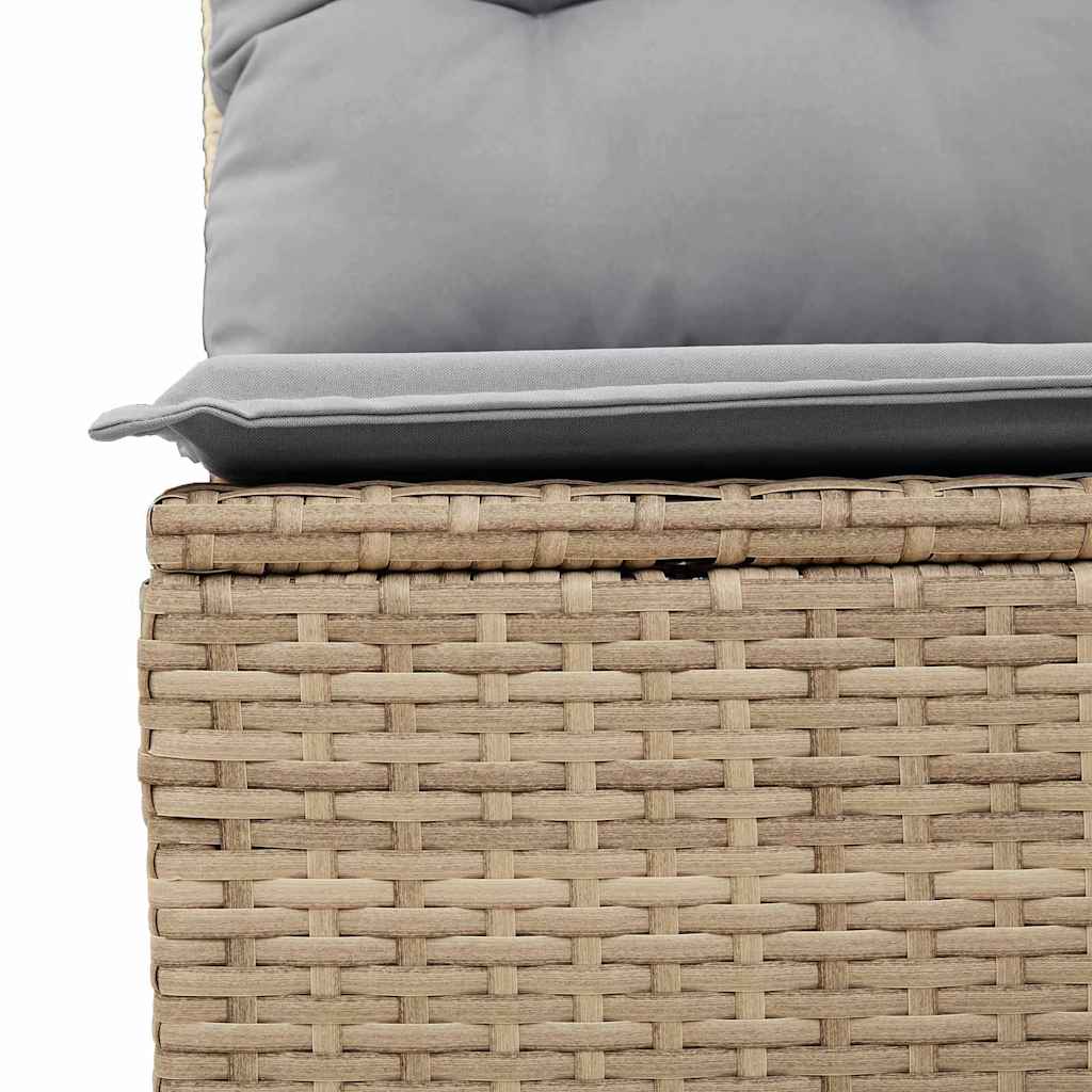 Set Divano da Giardino 6 pcs Beige Poly Rattan