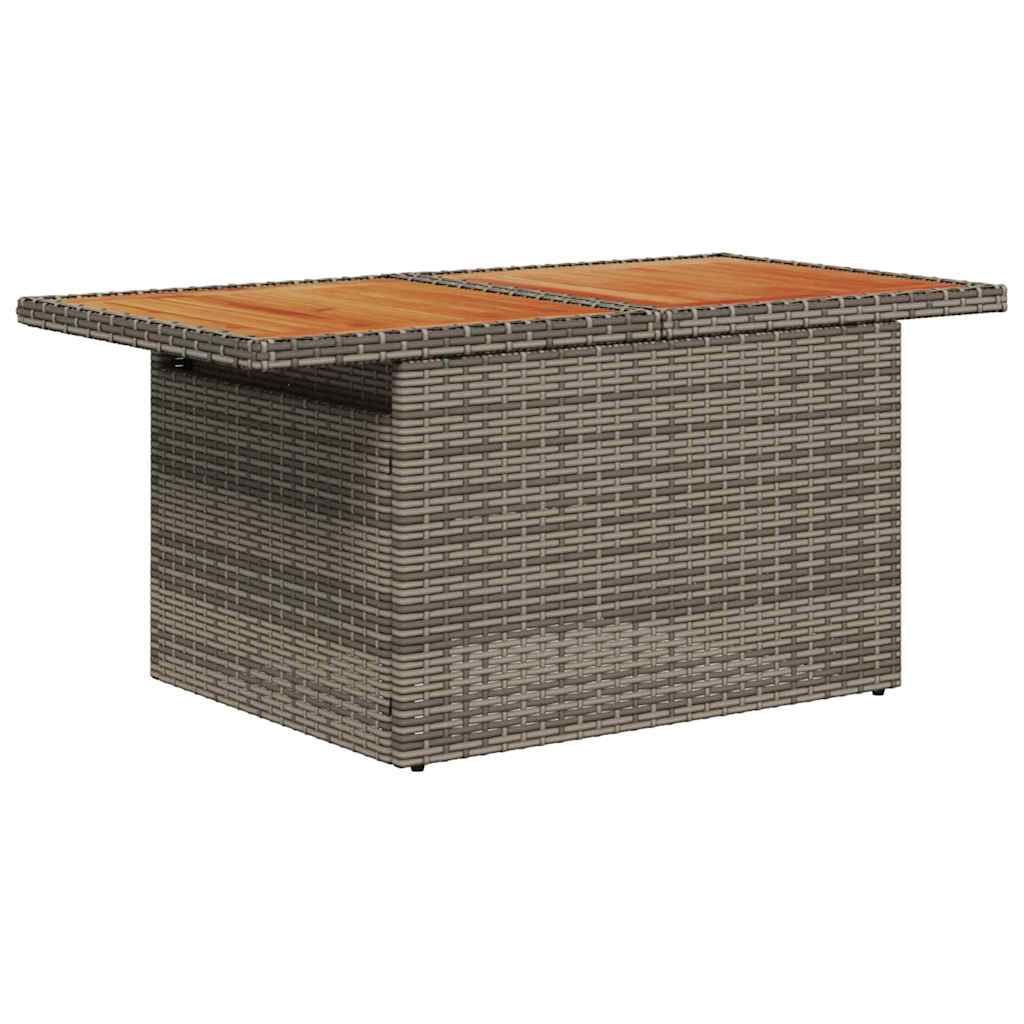 Set Divano da Giardino 7 pcs Grigio Poly Rattan | homemem39