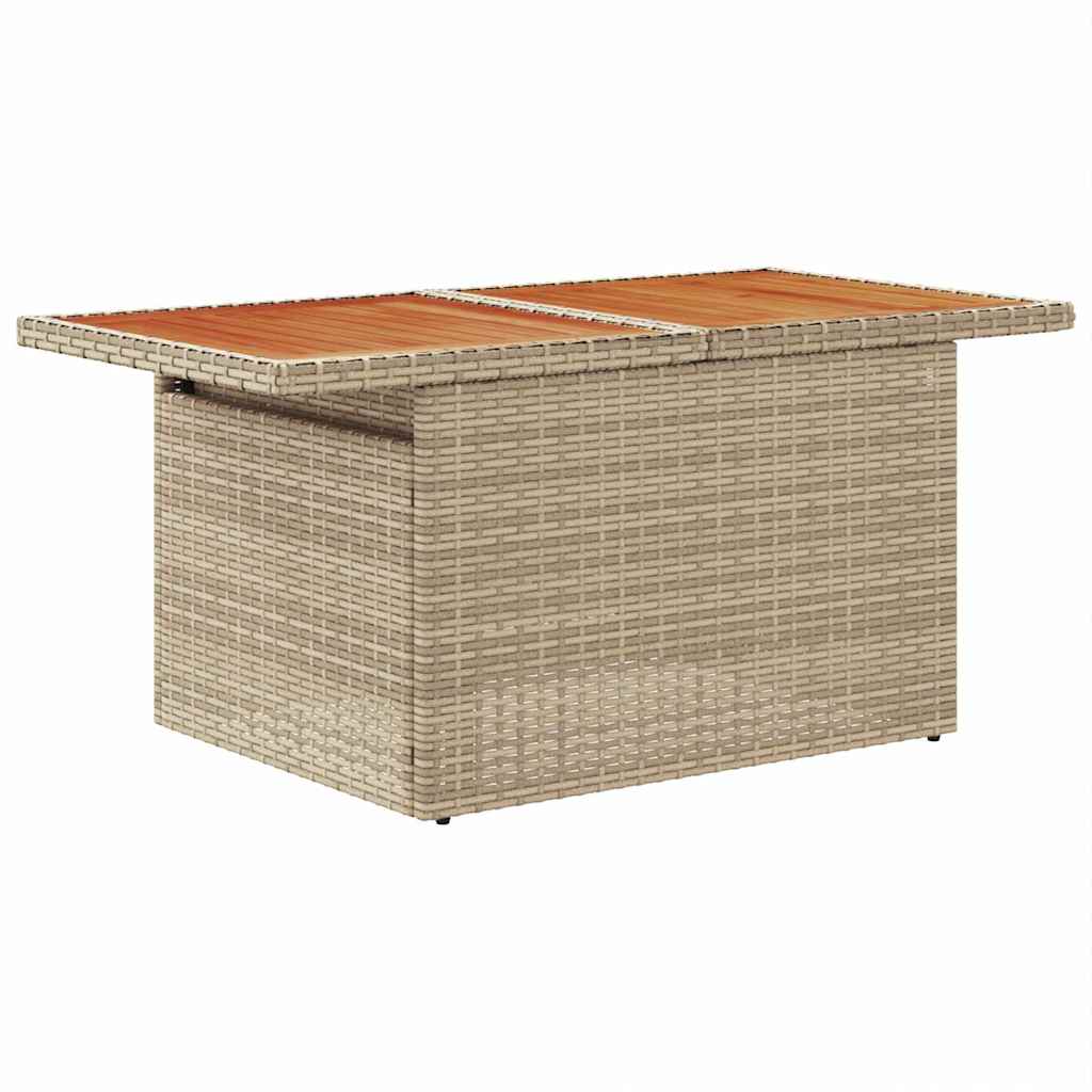 Set Divano da Giardino 10 pcs Beige Poly Rattan