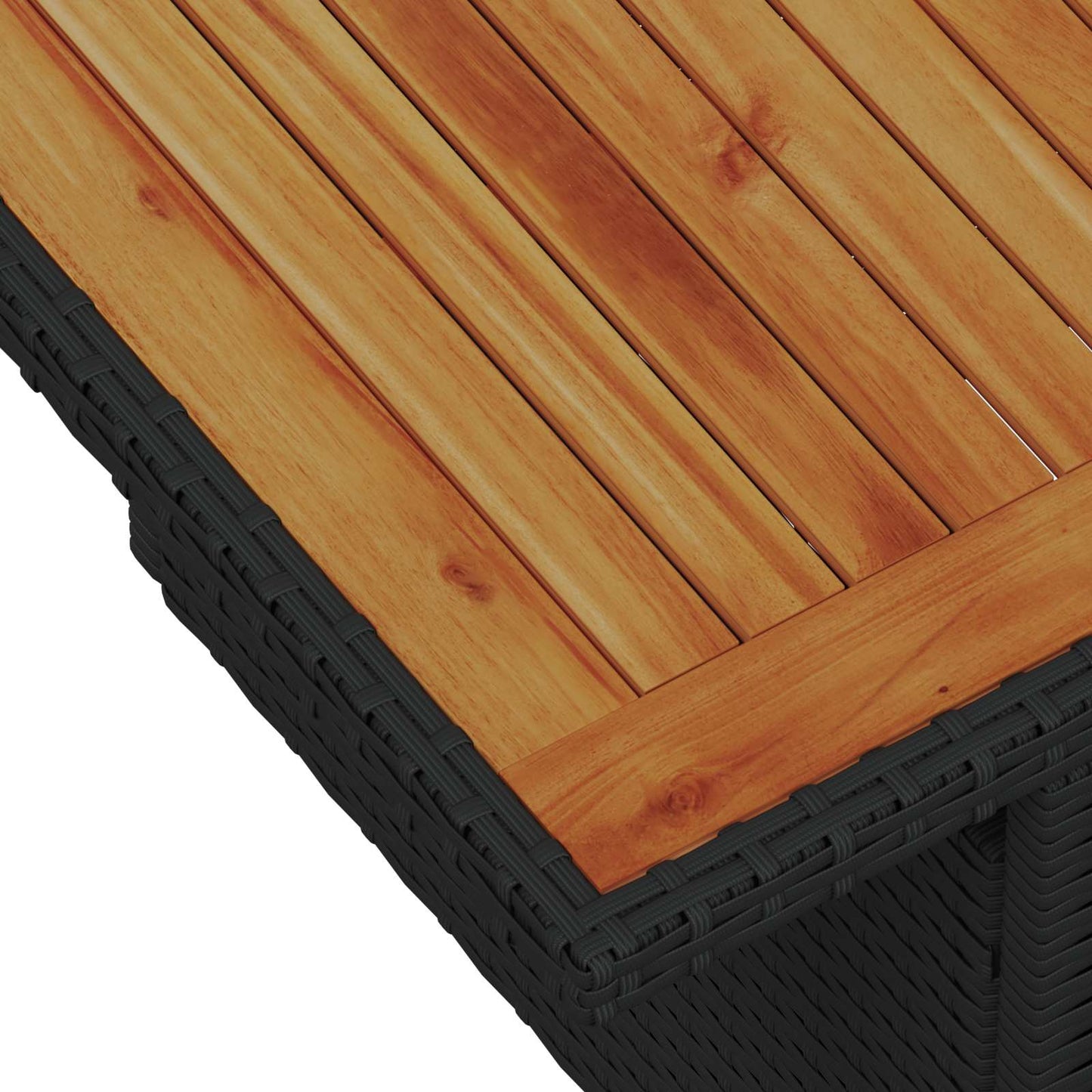 Set Divano da Giardino con archiviazione 7 pcs Nero Poly Rattan | homemem39