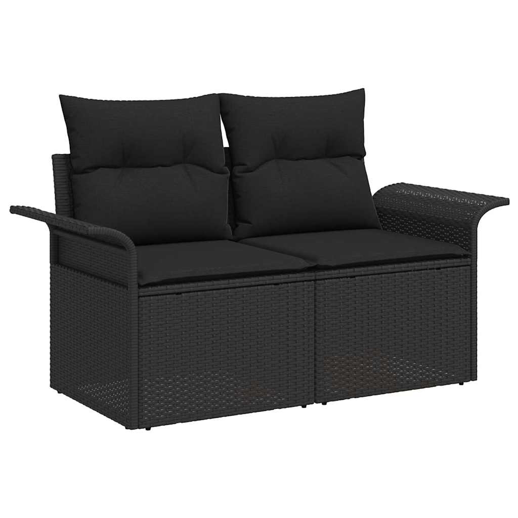 Set Divano da Giardino 4 pz Nero polyrattan | homemem39